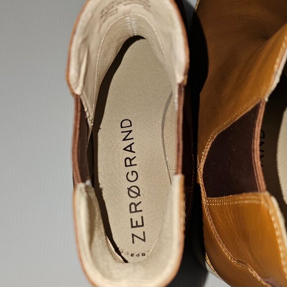 Cole Haan Zerogrand City Ankle Boot Womens 10.5 Tan Leather Waterproof Wedge - Picture 13 of 16